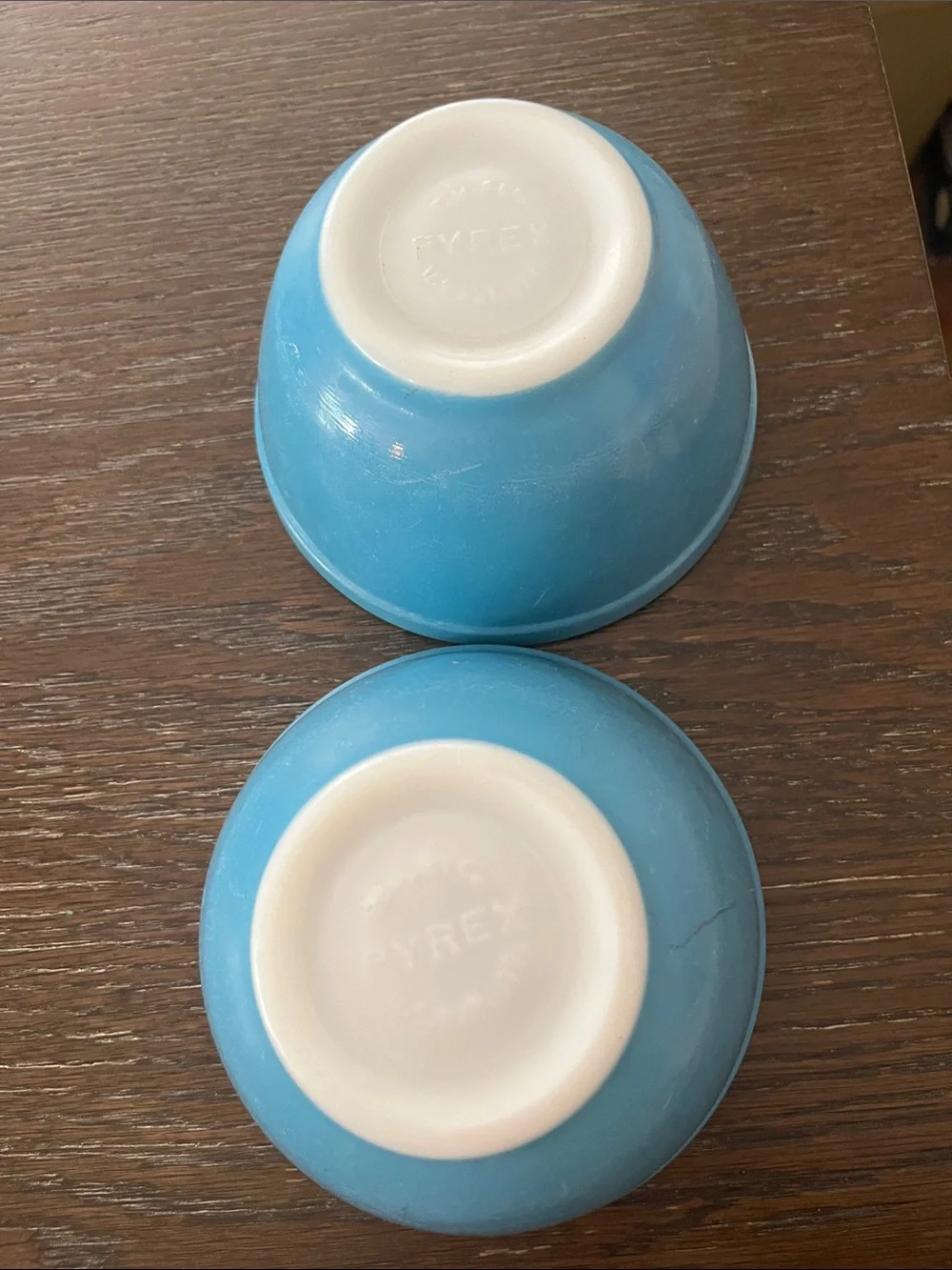 Vintage Pyrex blue mixing bowls. 2/$25 - Picture 2 of 3